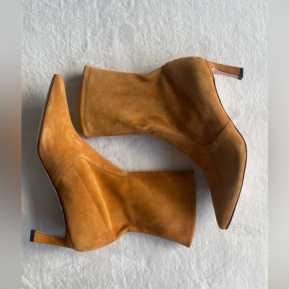 Stuart Weitzman Rapture 75 Suede Bootie in Bridle - Picture 8 of 16
